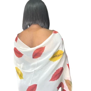 Leafy Chiffon Scarf - Image 3
